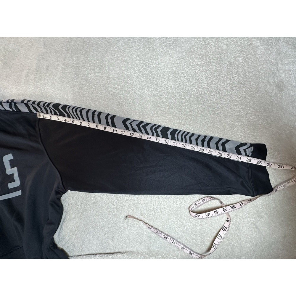 Zubaz Mens 2XL New York Giants Black Pullover Hoodie Zebra Print NFL - Picture 7 of 8